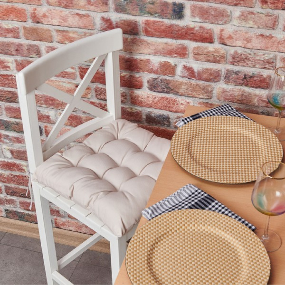 Markaev Sandalye Minderi - Bej - 45X45 cm - 45 x 45 cm Salon & Oturma Odası Tekstili Fiyatı