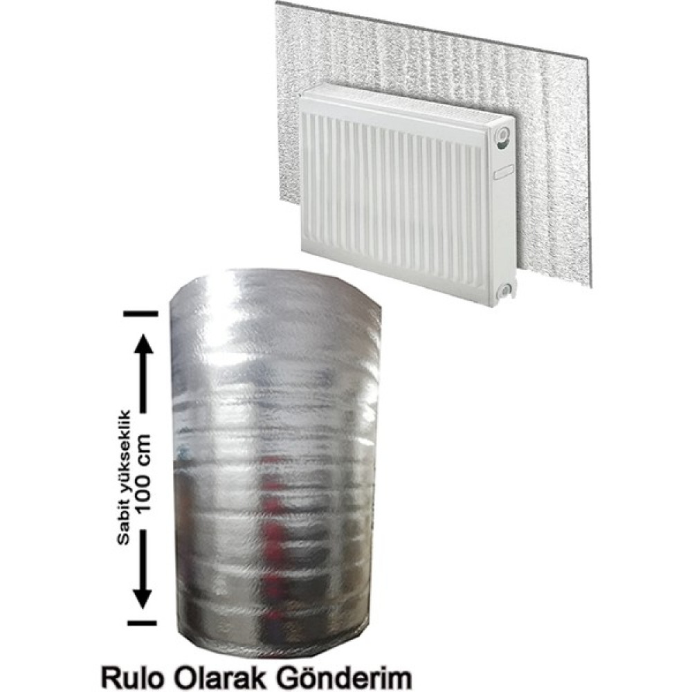 Markaflex 6 Metre Kalorifer Peteği Arkası Isı Yalıtım ve Izolasyon Levhası Radyatör Arkalığı Yalıtım Malzemesi - 6 Adet - 100 x 100 cm Dış Cephe Yalıtım Malzemeleri Fiyatı