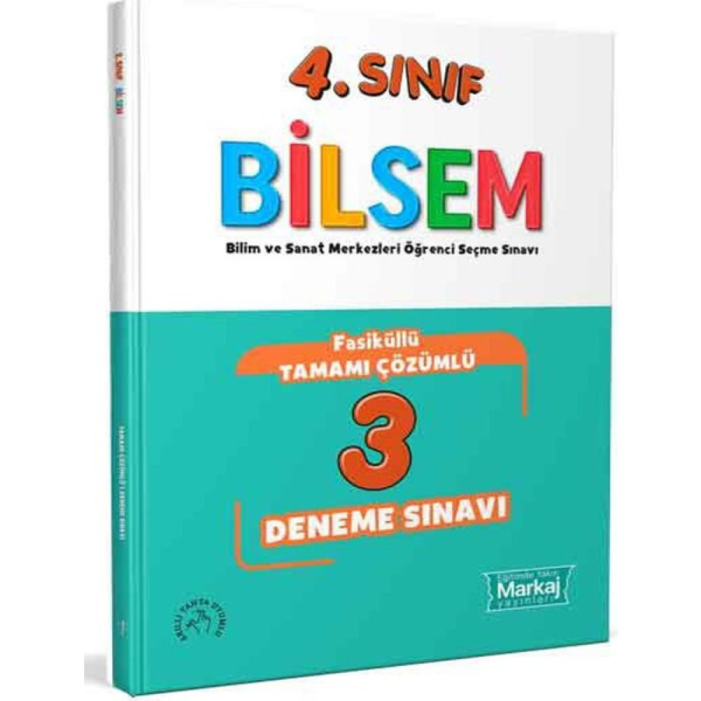Markaj Yayınları 4. Sınıf Bilsem Çözümlü 3 Fasikül Deneme Sınavı - Markaj Yayınları Ders Sınav Kitapları Fiyatı