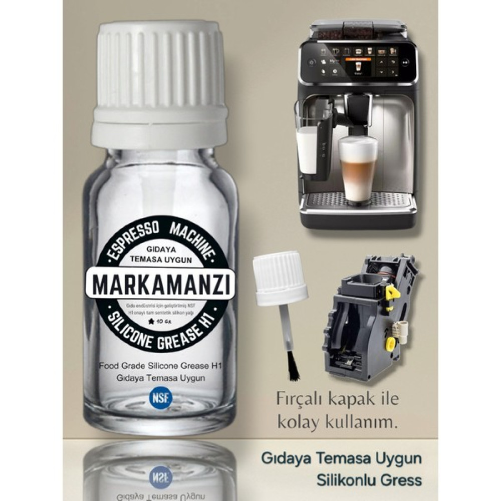 Markamanzi Espresso Kahve Makineleri Için Gıdaya Temasa Uygun Silikon Bazlı Nsf Onaylı 10GR Gres Philips Uyumlu - 10 gr Kahve Makineleri Fiyatı