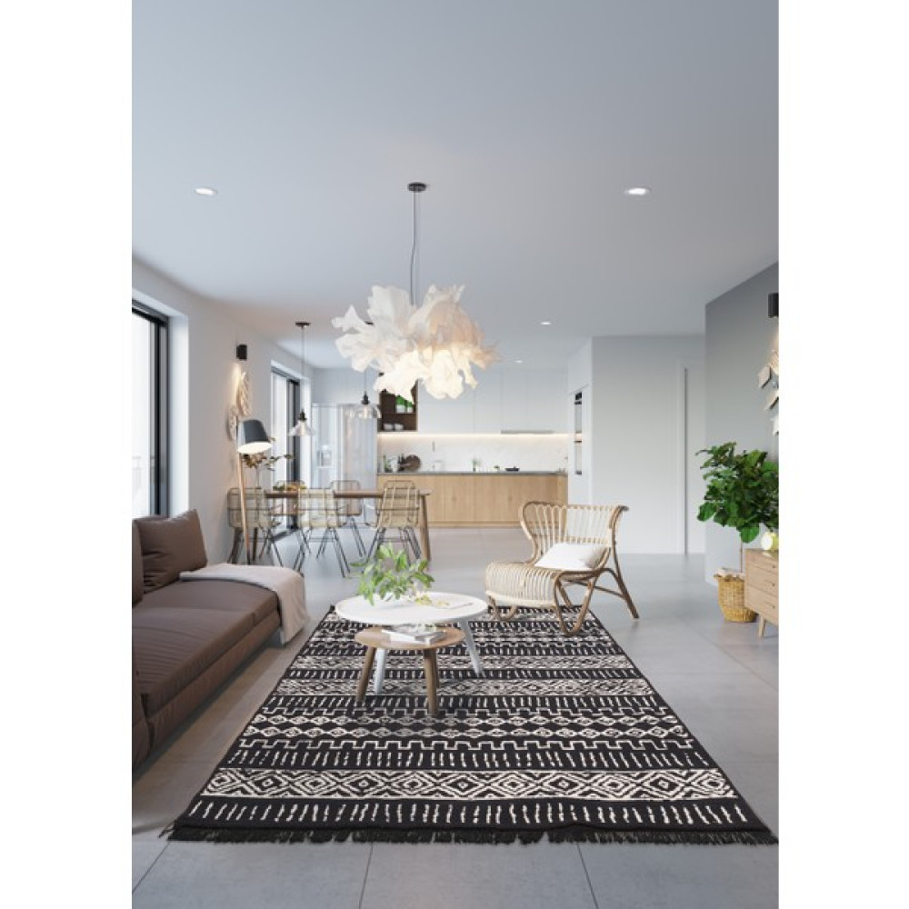 Markamanzi Karam Çift Taraflı Kilim - Siyah - Beyaz - 120 x 180 cm Kilim Fiyatı