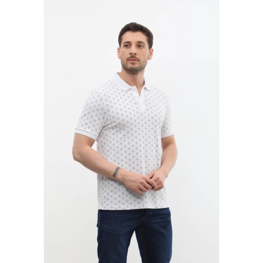 Markapia Man Erkek Polo Yaka Domino Desenli %100 Pamuk Tişört Erkek T-shirt Fiyatı