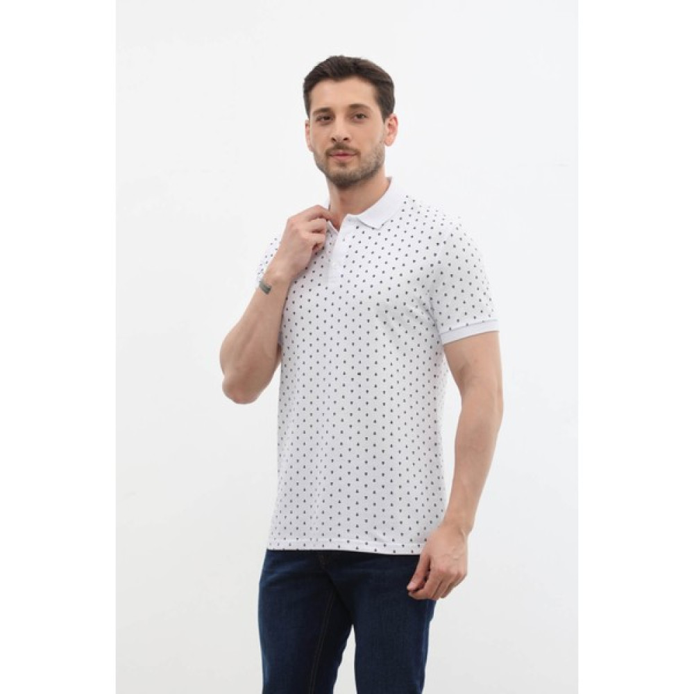Markapia Man Erkek Polo Yaka Marin Desenli %100 Pamuk Tişört Erkek T-shirt Fiyatı