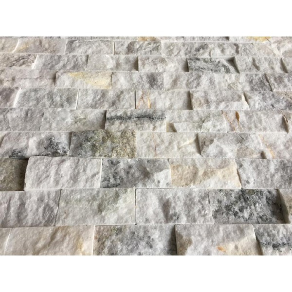 Markataş 5X10Cm White Mix Doğal Taş Mermer Patlatma Mozaik Duvar Kaplaması Dış Cephe Yalıtım Malzemeleri Fiyatı