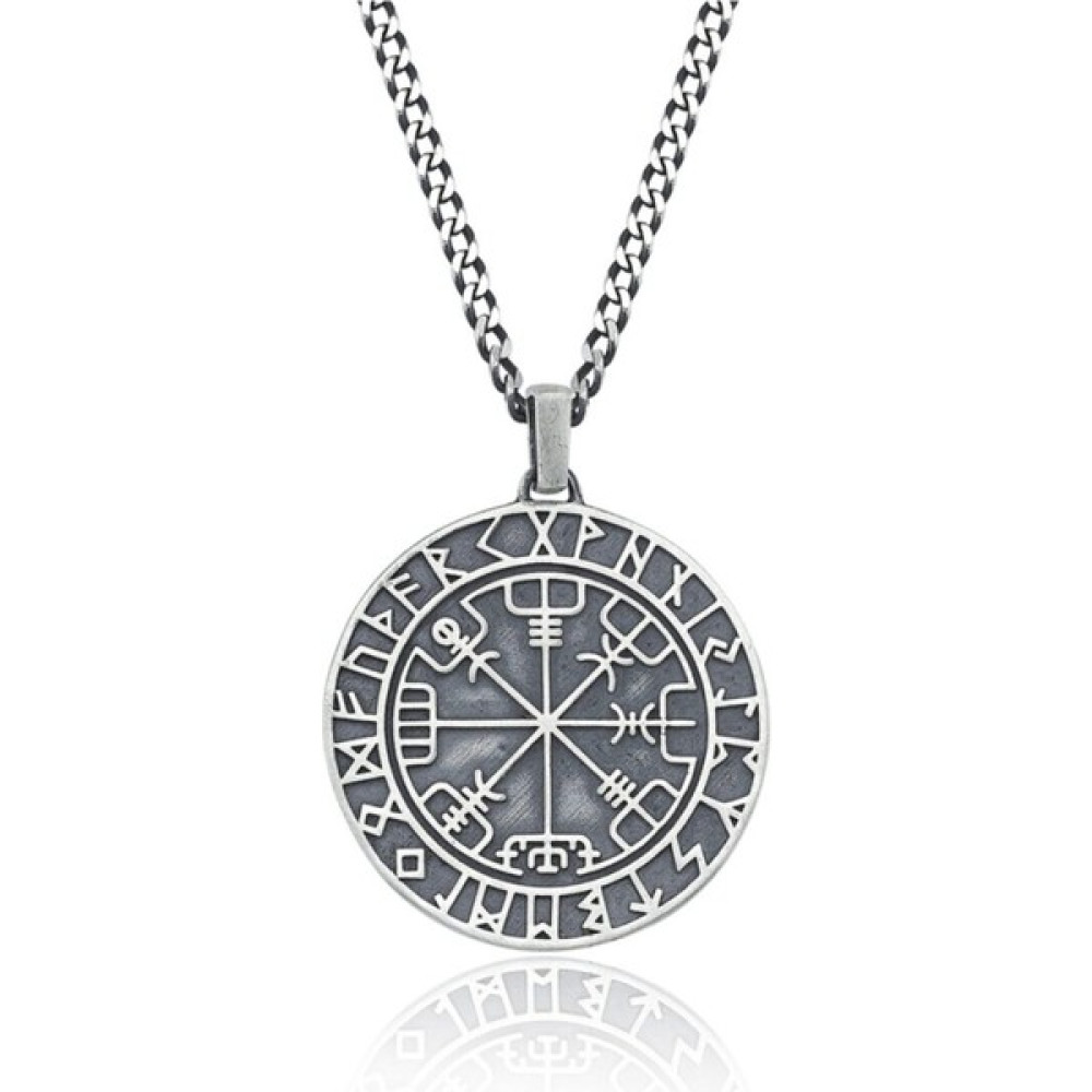 Market Of Universe Unisex 925 Ayar Gümüş Vegvisir Madalyon Kolye Gümüş Kolye Fiyatı