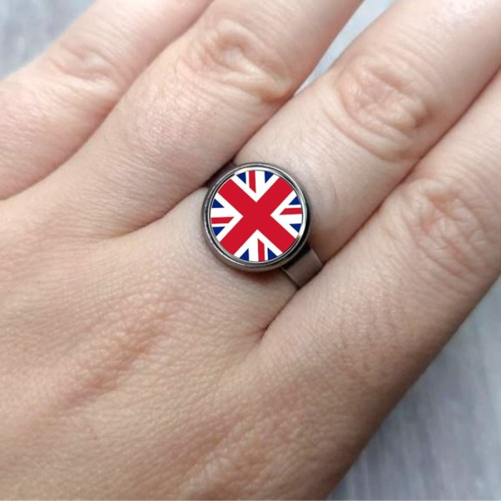 Market66 Ingiltere Bayrak Yüzüğü England Bayrağı Çelik Yüzük 12-20 Arası Ayarlanabilir Yüzük - Standart Bijuteri Yüzük Fiyatı