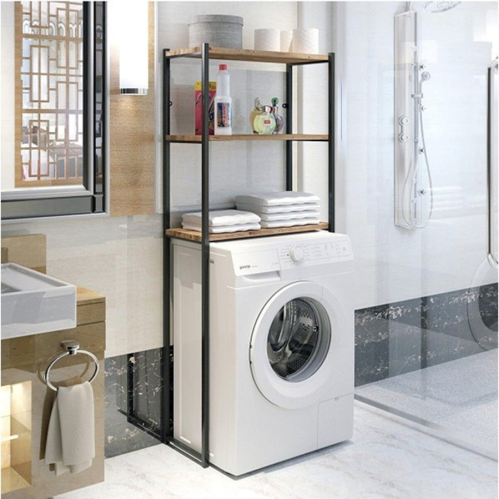 Marketonya Çamaşır Makinesi Üstü Düzenleyici Raf Banyo Dolabı Rafı Makine Üstü Ceviz 3 Raflı Banyo Düzenleyici Banyo Dolabı / Mobilyası Fiyatı
