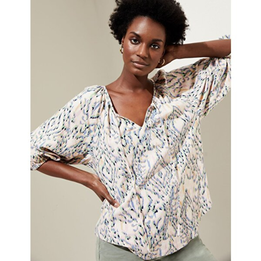 Marks & Spencer Regular Fit Desenli Keten Bluz Bluz Fiyatı
