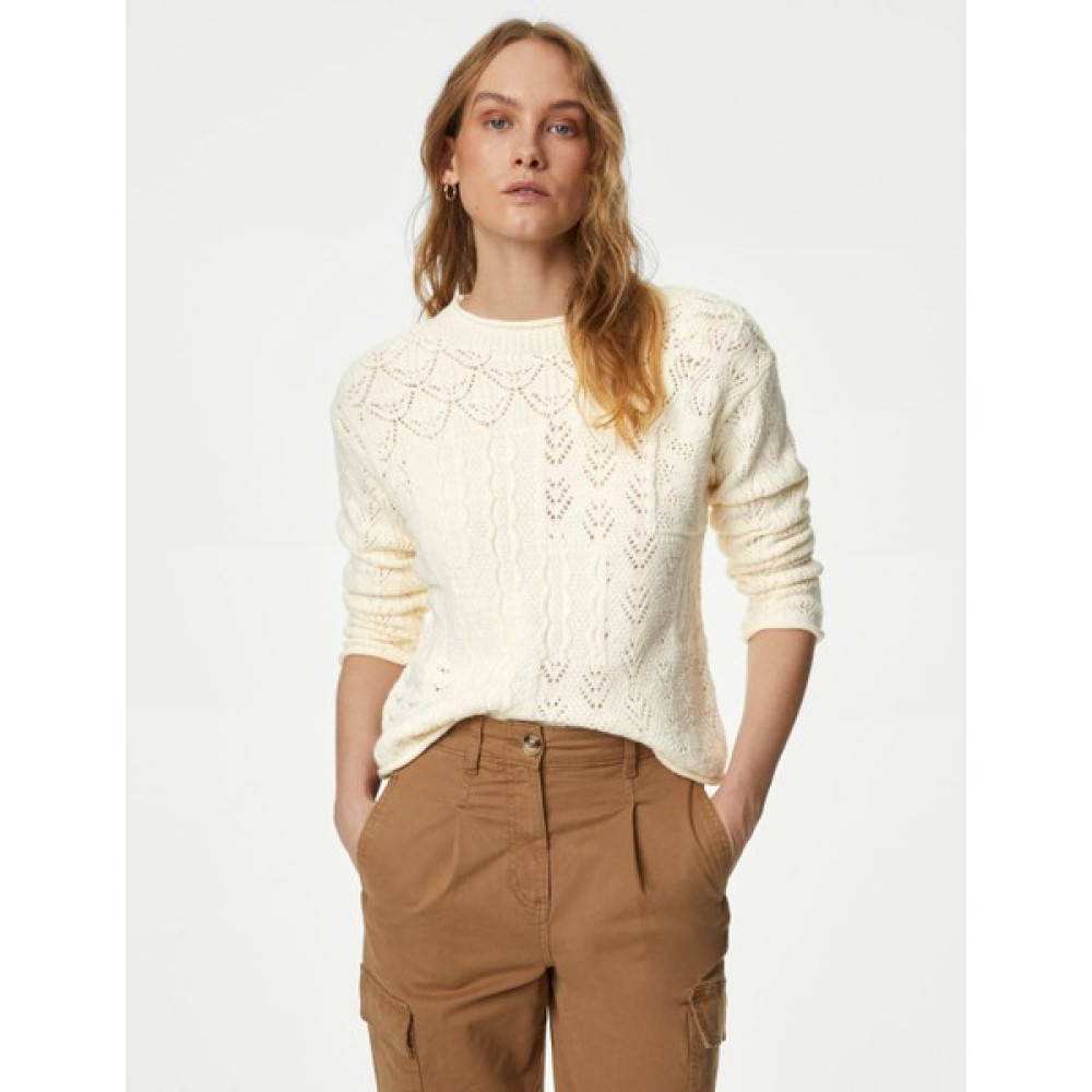 Marks & Spencer Regular Fit Yuvarlak Yaka Kazak Bayan Kazak & Süveter & Triko Fiyatı