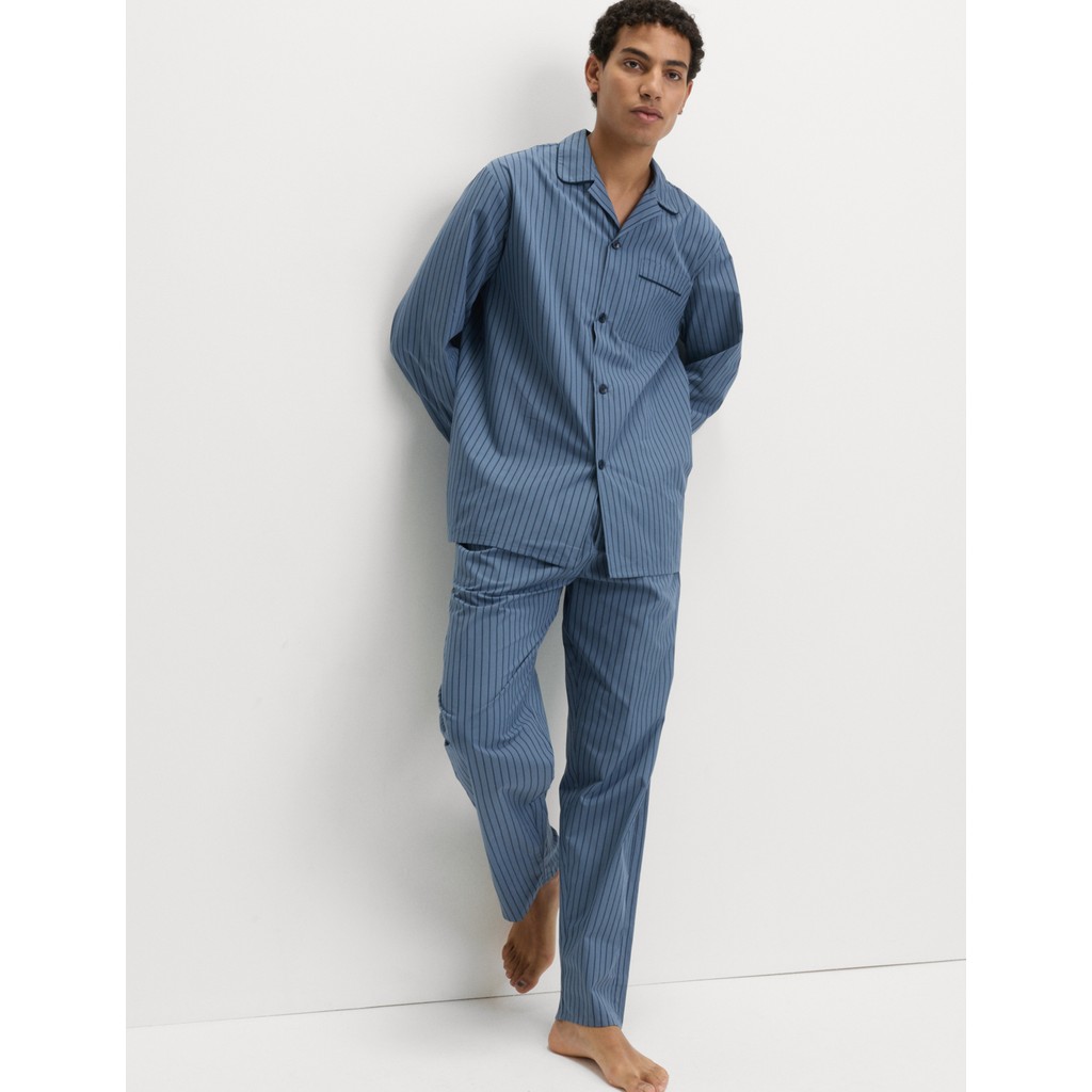 Marks & Spencer Saf Pamuklu Çizgili Pijama Takımı Erkek Pijama Fiyatı