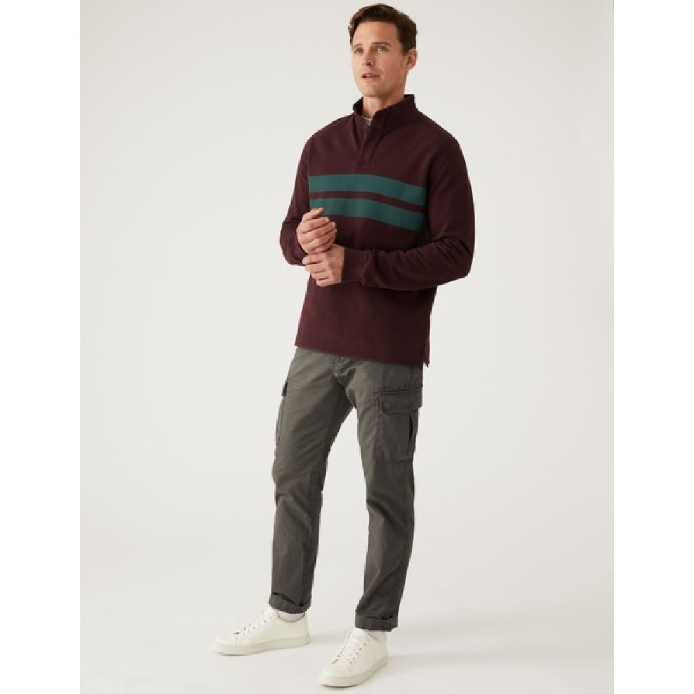 Marks & Spencer Saf Pamuklu Tapered Fit Kargo Pantolon Erkek Pantolon Fiyatı
