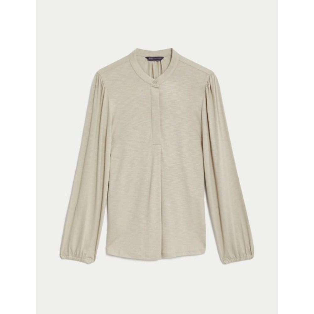 Marks & Spencer Uzun Kollu Örme Popover Bluz Bluz Fiyatı
