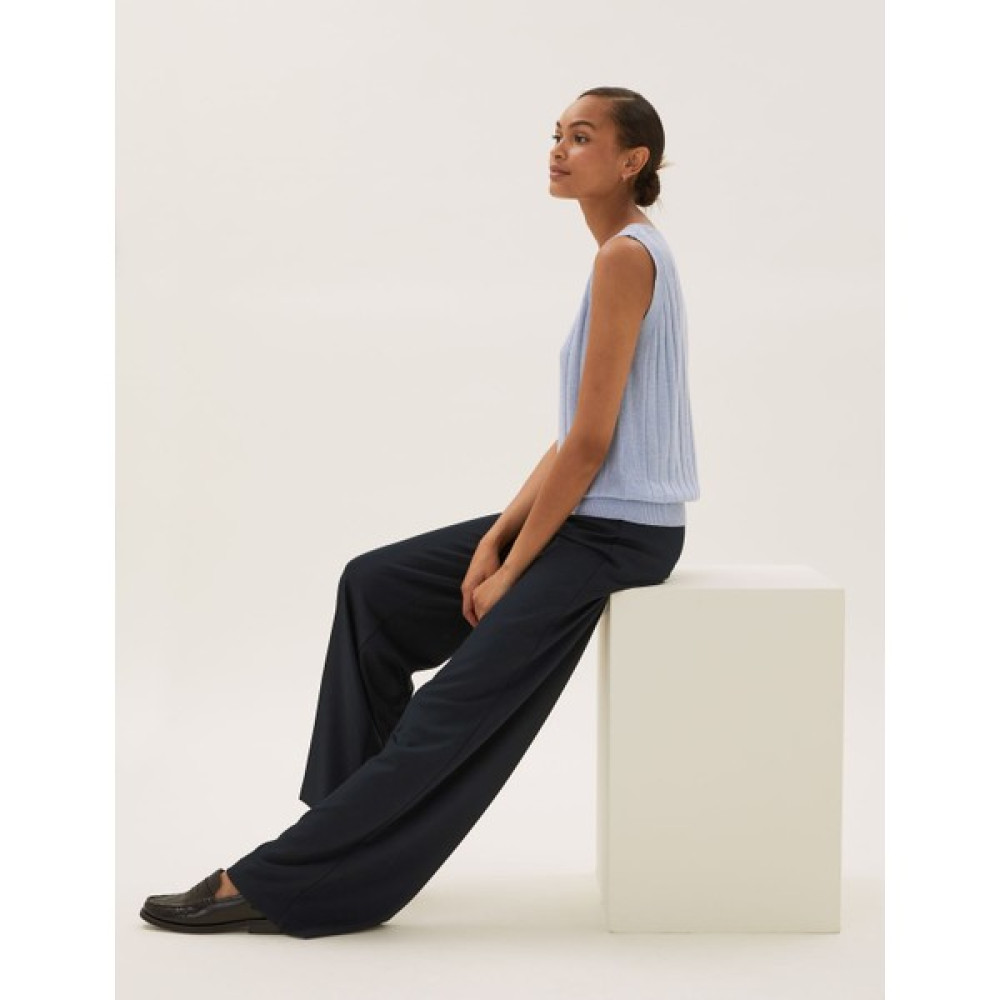 Marks & Spencer Wide Leg Örme Pantolon Kadın Pantolon Fiyatı