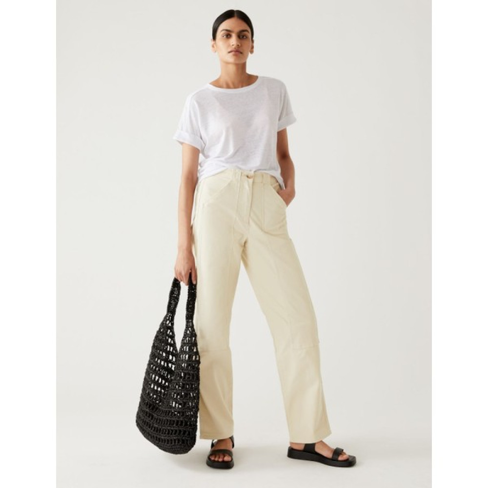Marks & Spencer Yüksek Bel Relaxed Fit Pantolon Kadın Pantolon Fiyatı