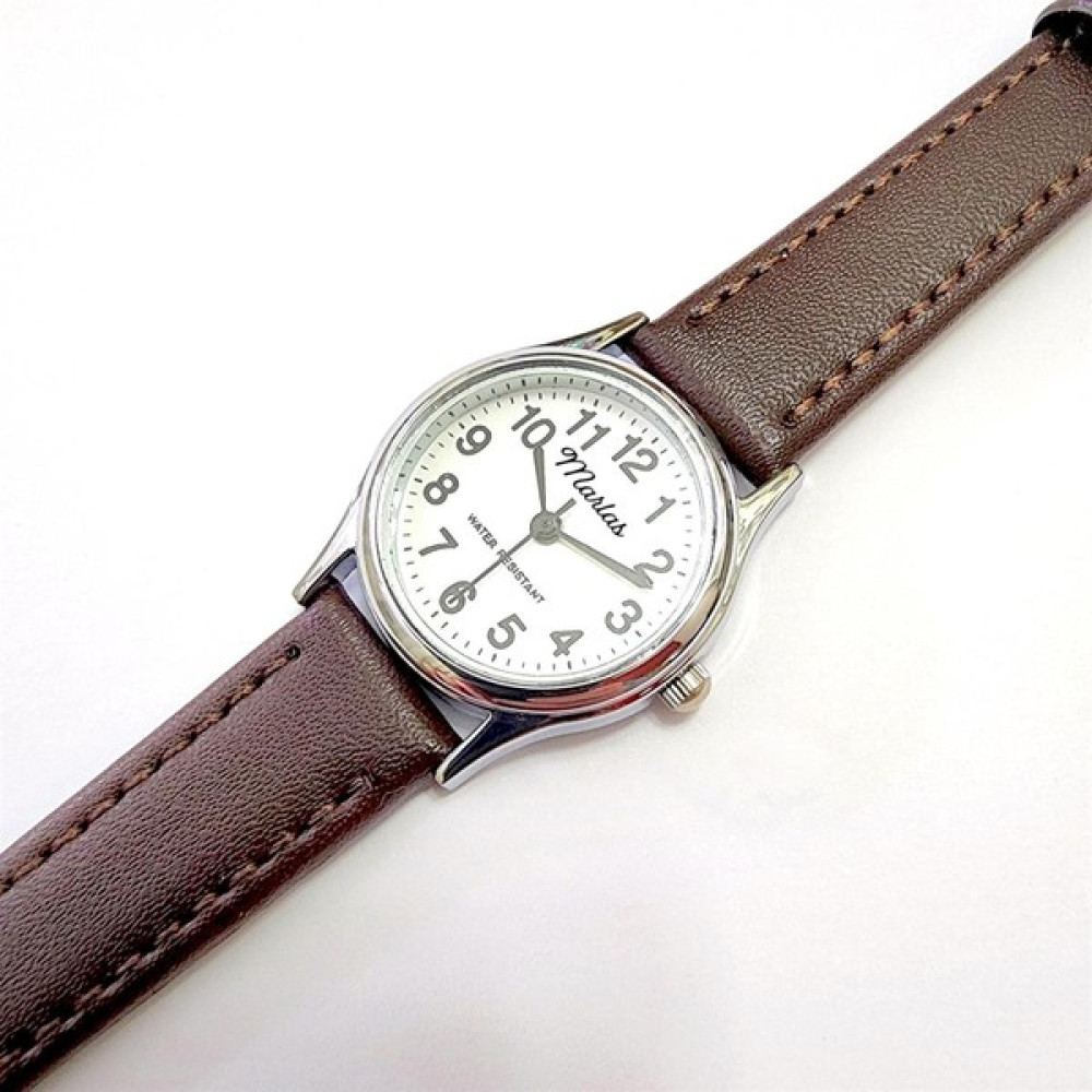 Marlas Retro Kadın Saati, Vintage Tasarım, Klasik, Gümüş Kasa Rengi, Minimal Tasarım, Koyu Kahverengi Kayış Kordon, Beyaz Kadran Kol Saatleri Fiyatı