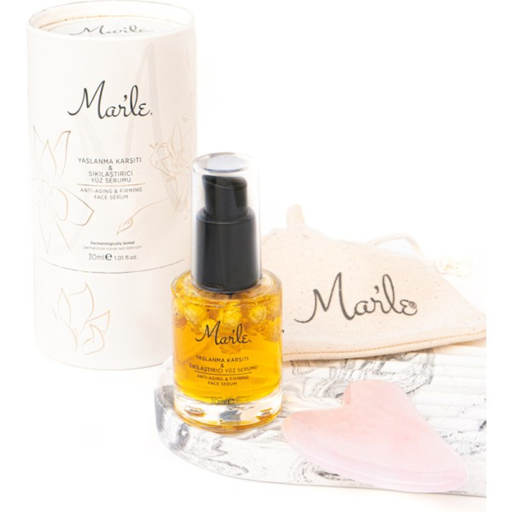 Mar’le Yaşlanma Karşıtı ve Sıkılaştırıcı Yüz Serumu Ve Rose Quartz Kalp Masaj Taşı 2’Li Set Anti-Aging / Yaşlanma Karşıtı Fiyatı