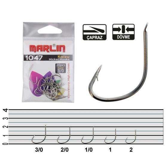 Marlin 1047 Kaizu-T HC Nickel İğne Olta (Jig) İğnesi Fiyatı