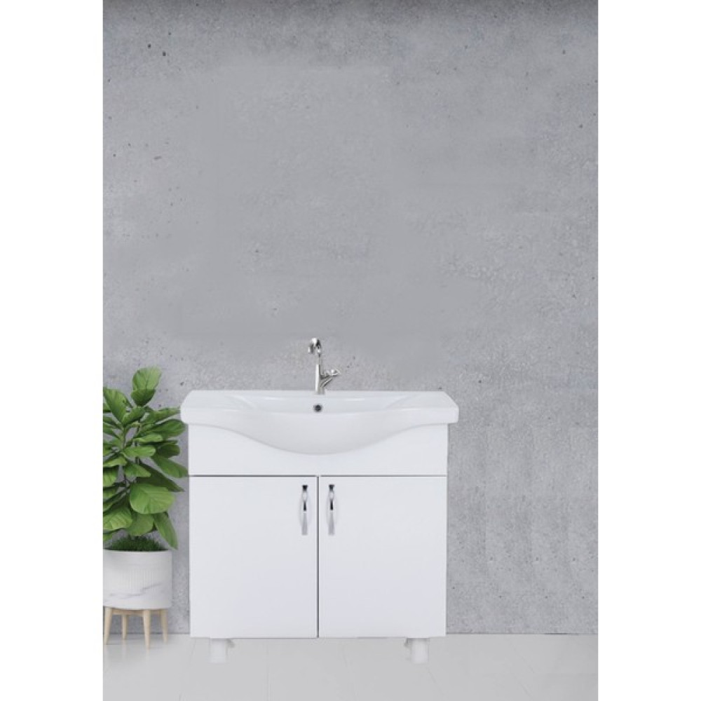 Mars Banyo Avşa 65 cm Mdf Alt Modül - Beyaz Banyo Dolabı / Mobilyası Fiyatı