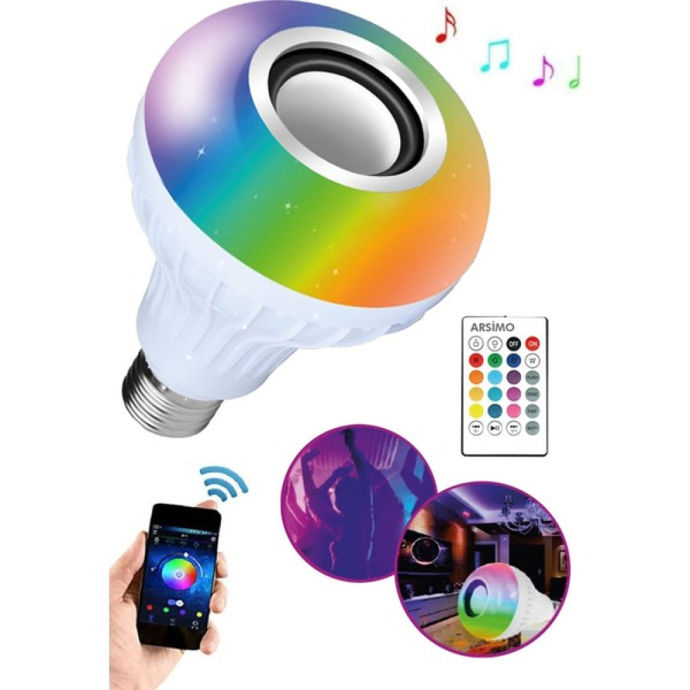Mars Depo Bluetooth Hoparlör ve LED Lamba Uzaktan Kumandalı Ampul Led Aydınlatmalar Fiyatı