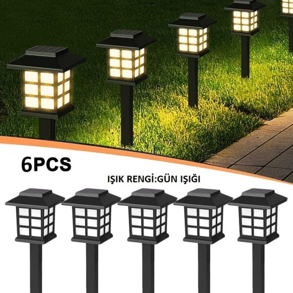 Mars Depo Güneş Enerjili Solar 5W Çim Armatürü Gün Işığı Sarı LED 6 Lı Set Dış Mekan Aydınlatma Fiyatı