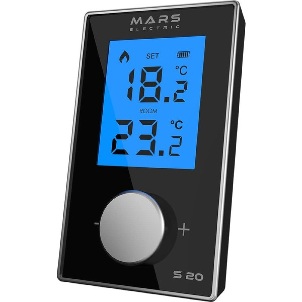 Mars S20 Kablosuz Dijital Oda Termostatı Siyah Nalburiye & Hırdavat Fiyatı