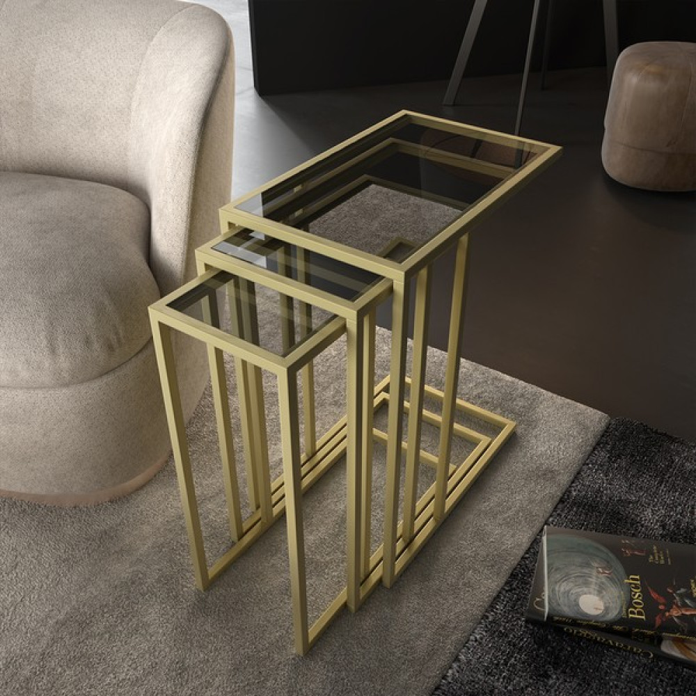 Marsah Home Zigon Sehpa Gold Metal Ayaklı Zigon Sehpa Fiyatı