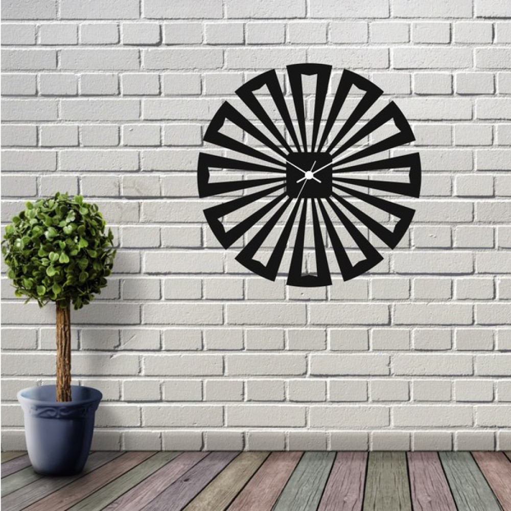 Marsel Dilim Model Tasarım Duvar Saati - Siyah - 34 x 34 cm Dekoratif Saat Fiyatı