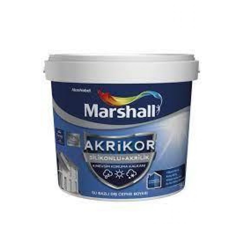 Marshall Akrikor Silikonlu + Akrilik Dis Cephe Boyasi Beyaz 15 Lt. İç Cephe Duvar Boyası Fiyatı
