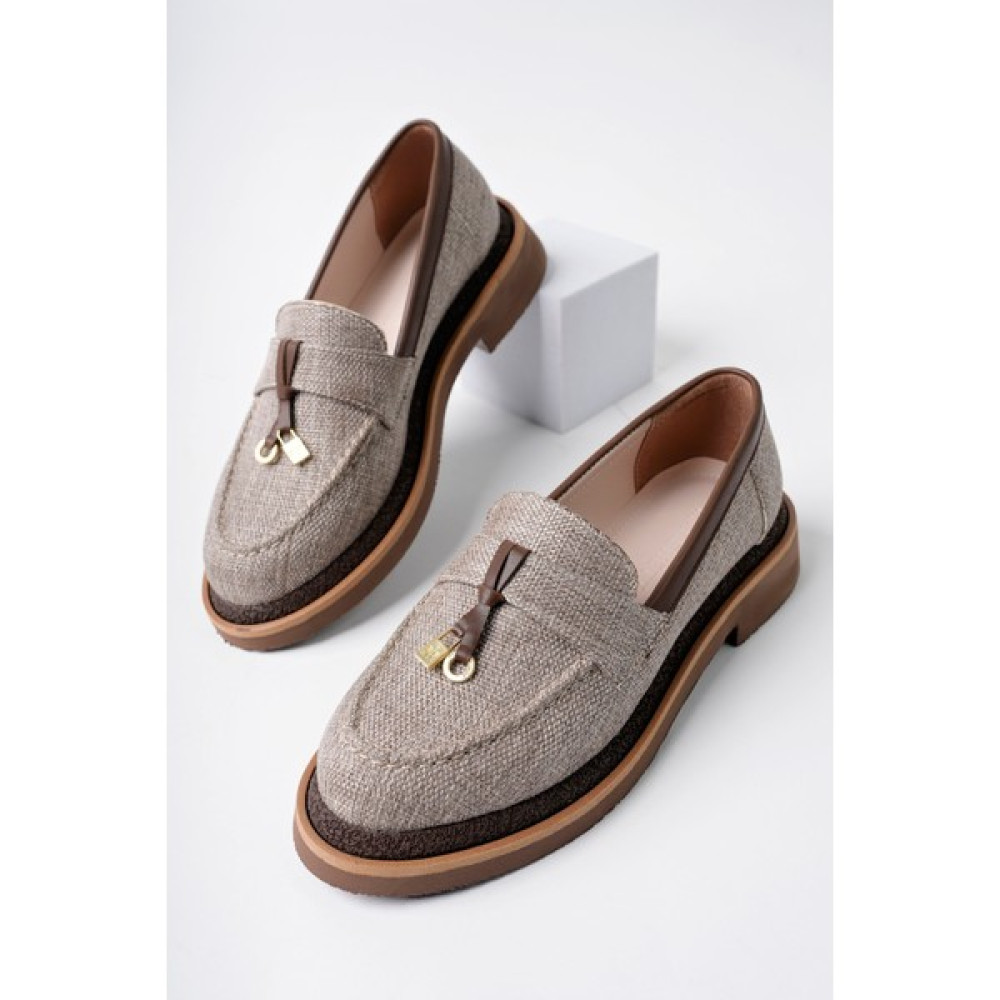 Marshetta Shoes Loressa Model Kahverengi Keten Kadın Loafer Günlük Ayakkabı Kadın Ayakkabıları Fiyatı