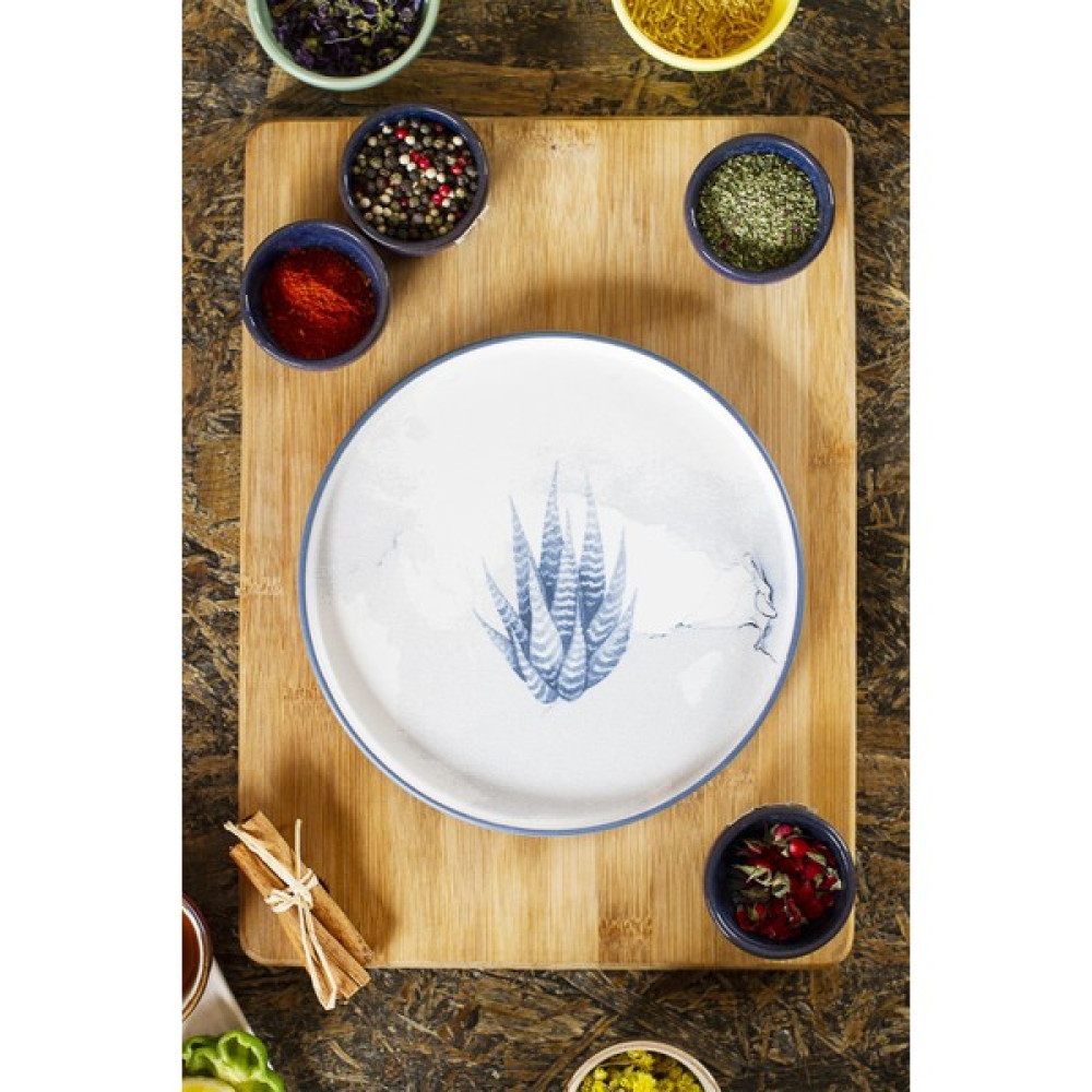 M'art Home Cera Blue Cactus Pasta Tabağı- Tekli Mutfak Gereçleri Fiyatı