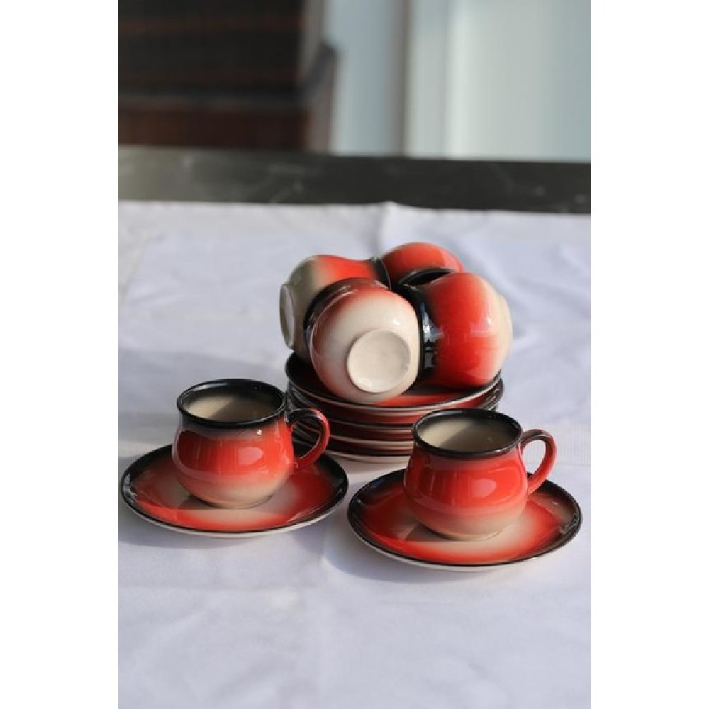 M'art Home Sipahi Kırmızı 2 Lı Kahve Fincan Takımı 150 M - 150 ml Fincan / Bardak / Kahve Takımı Fiyatı