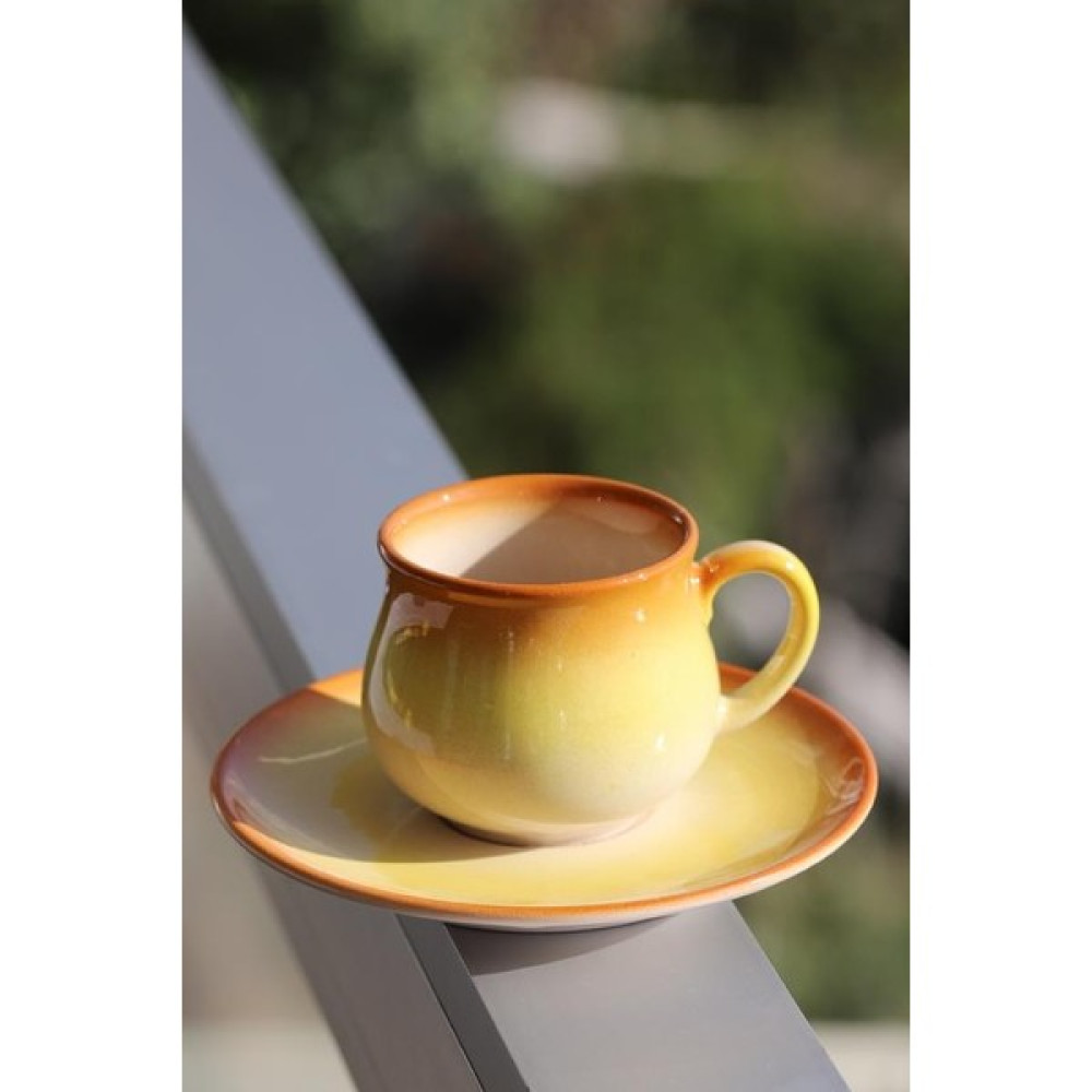 M'art Home Sipahi Sarı 2 Lı Kahve Fincanı Takımı 150 ml - Açık Sarı Fincan / Bardak / Kahve Takımı Fiyatı