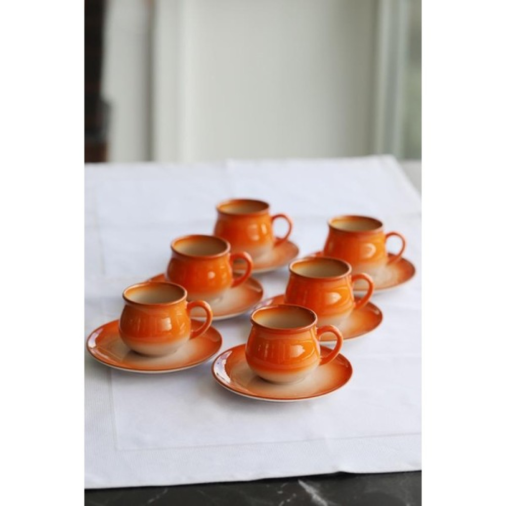 M'art Home Sipahi Turuncu 6 Lı Kahve Fincan TAKIMI150 ml - 150 ml Fincan / Bardak / Kahve Takımı Fiyatı