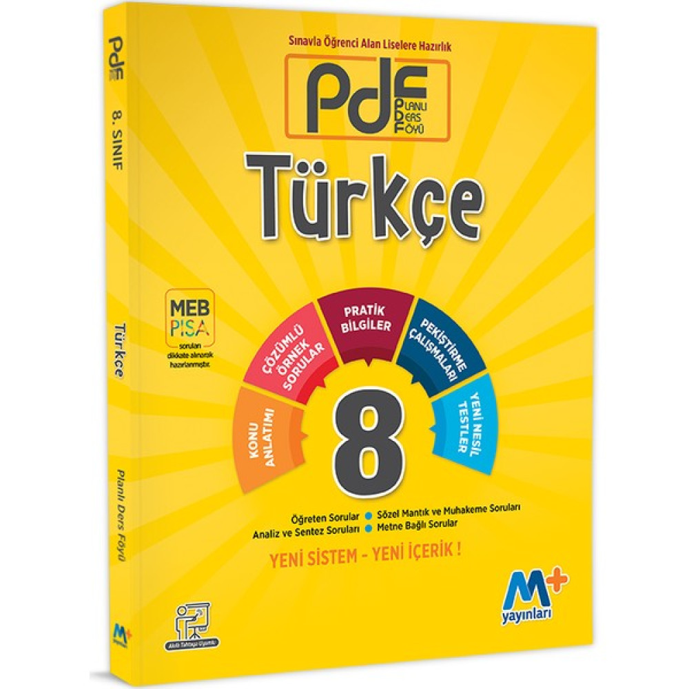Martı Okul 8. Sınıf Türkçe Planlı Ders Föyü (PDF) Ders Sınav Kitapları Fiyatı