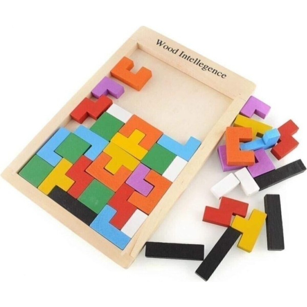 MartinaCole Eğitici Ahşap Blok Tetris Zeka Oyunu 3 Yaş ve Üzeri - Ahşap Desenli Bebek Oyuncakları Fiyatı