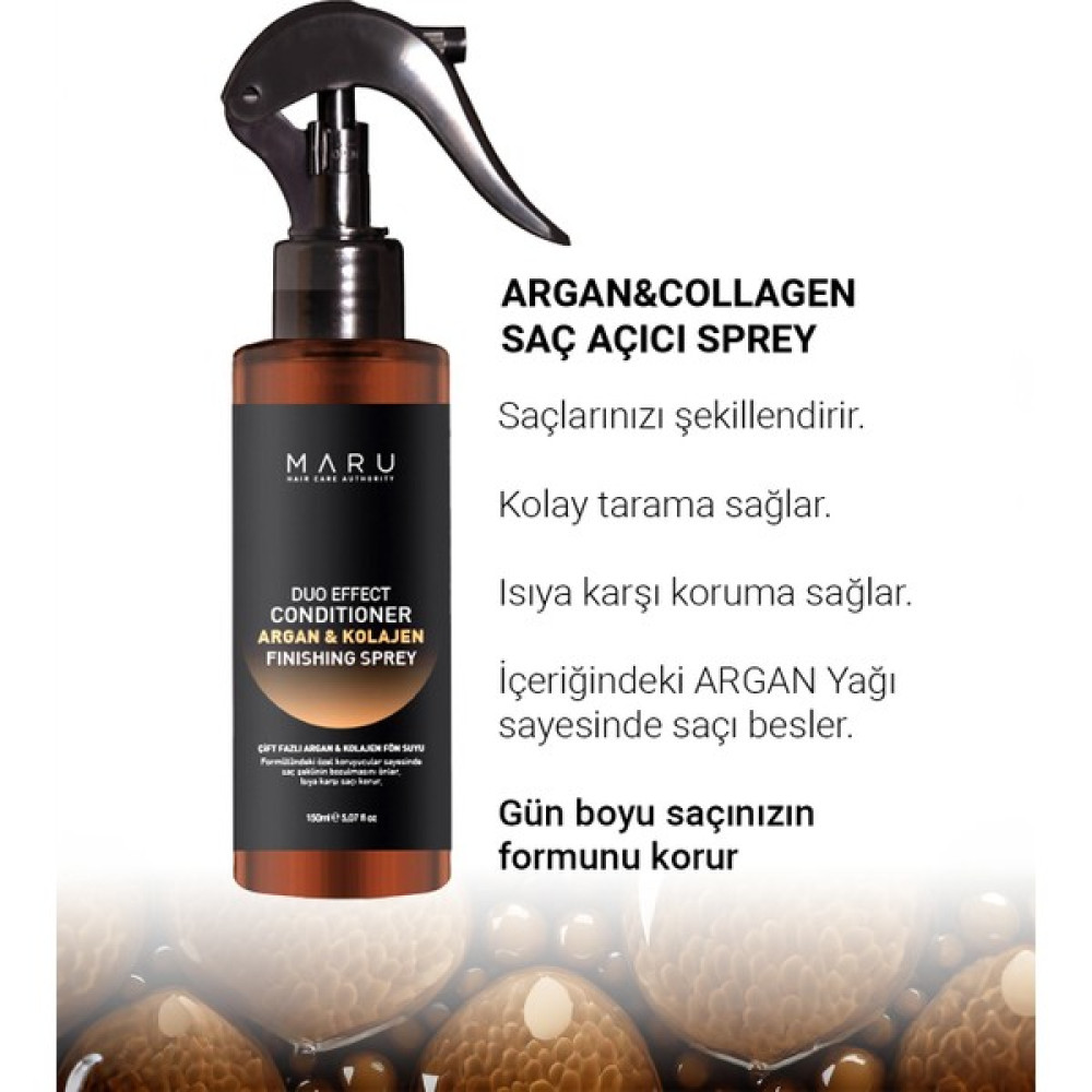 Maru Argan & Collagen Isı Koruyucu Saç Bakım Spreyi 150 ml - yok Saç Bakım Maskeleri & Serumlar & Spreyler Fiyatı
