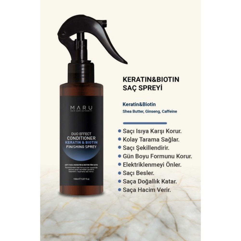 Maru Keratin & Biotin Isı Koruyucu Saç Bakım Spreyi 150 ml - 1 Siyah Saç Şekillendirici Sprey Fiyatı