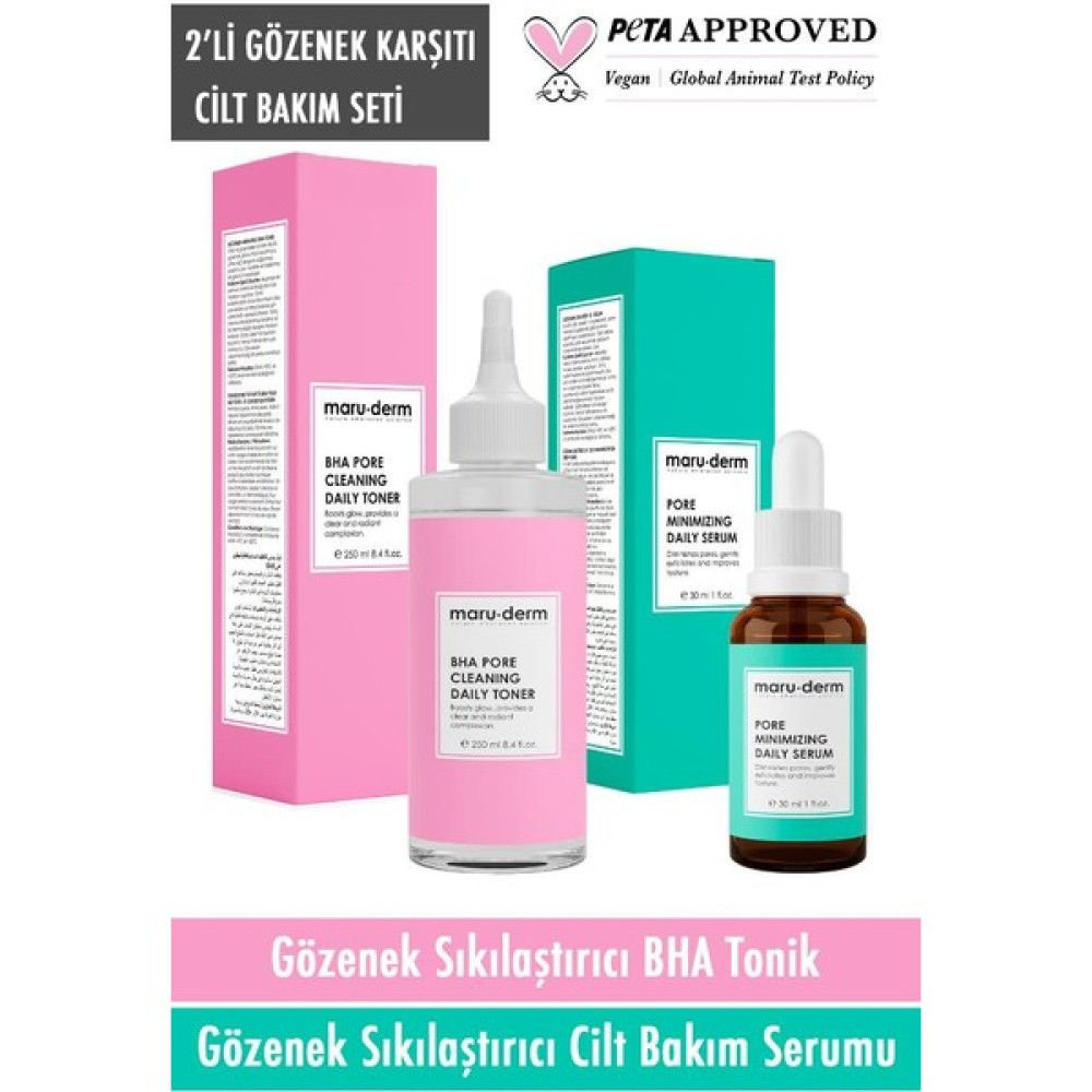 Maruderm 2'li Avantajlı Gözenek Sıkılaştırıcı Set - Bha Tonik & Gözenek Serumu Anti-Aging / Yaşlanma Karşıtı Fiyatı