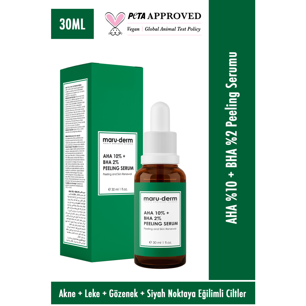 Maru.Derm Aha %10 + Bha %2 Leke Karşıtı & Cilt Tonu Eşitleyici Peeling Maske Cilt Bakım Serumu 30 Ml Cilt ve Yüz Bakımı Fiyatı