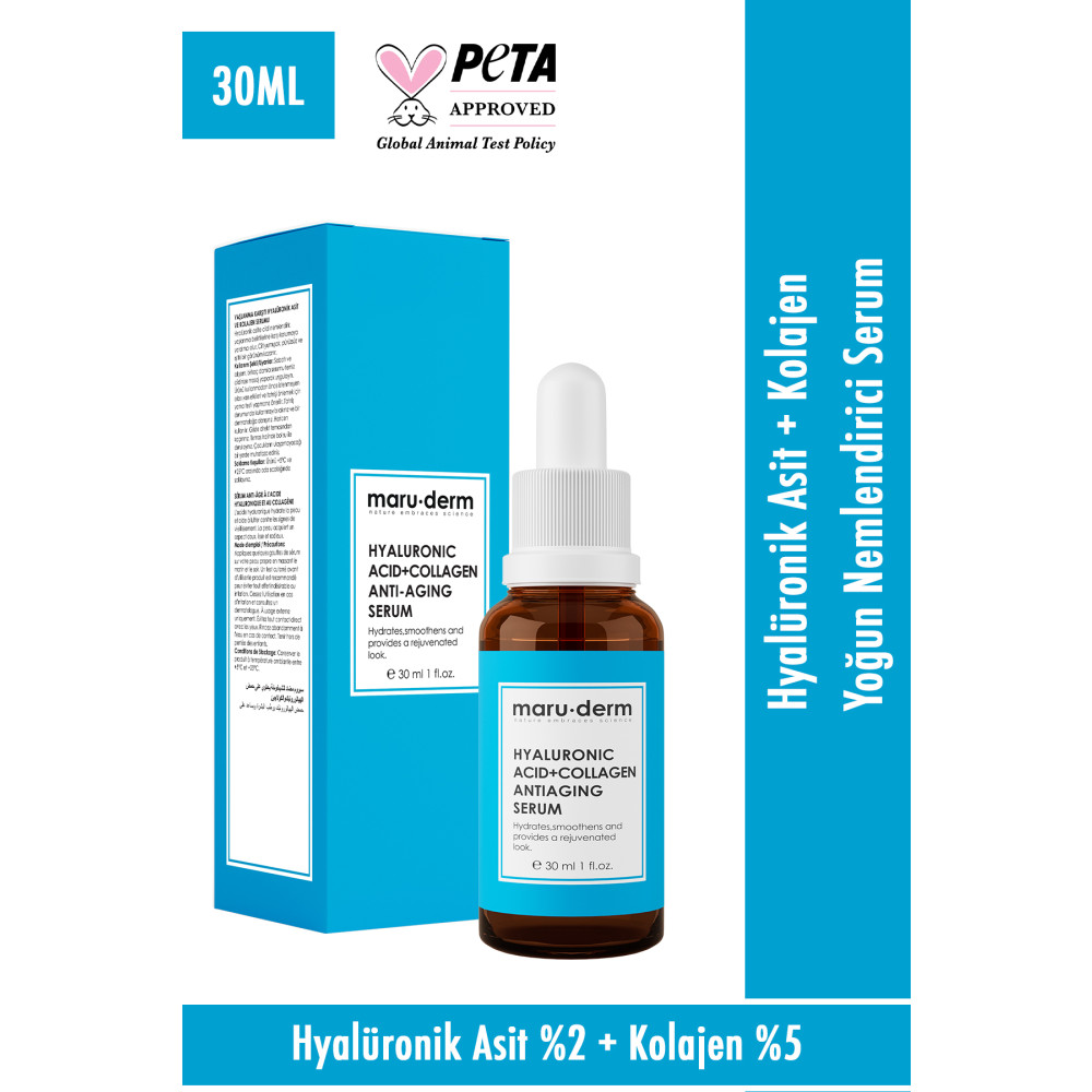 Maru.Derm Hyalüronik Asit & Kolajen Cilt Bakım Serumu 30 ml Cilt ve Yüz Bakımı Fiyatı