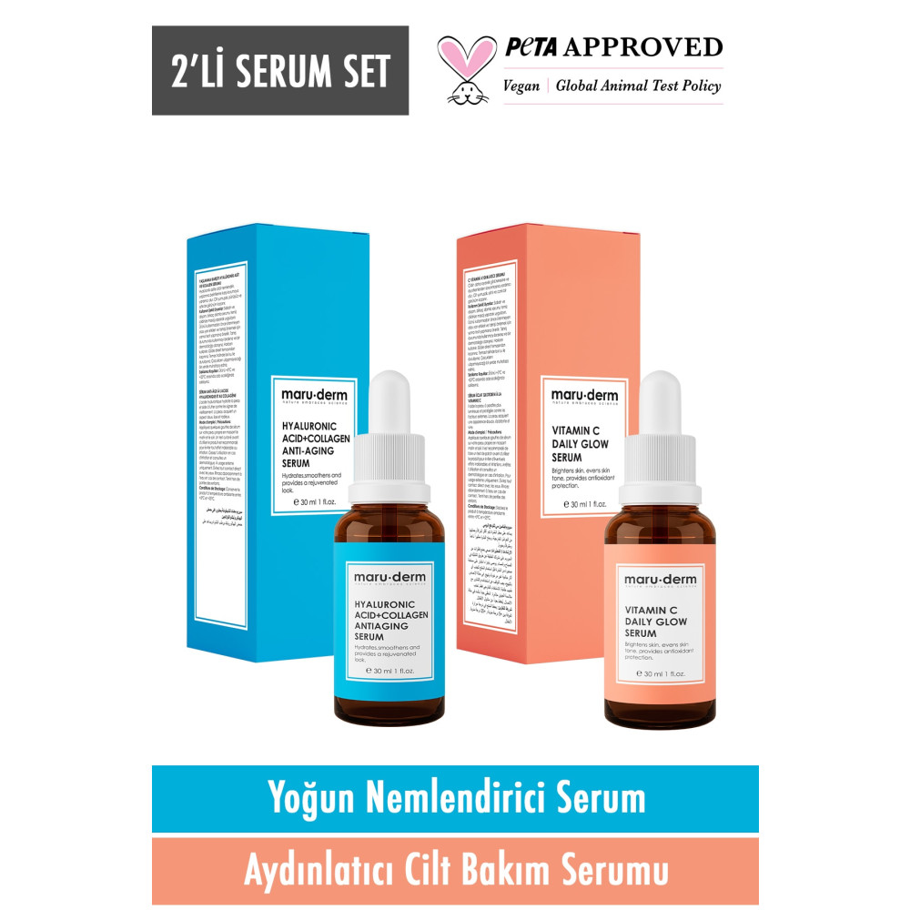 Maru.Derm Maruderm 2li Serum Seti - C Vitamini Serumu & Ha Kolajen Serumu Mrd103 Cilt ve Yüz Bakımı Fiyatı