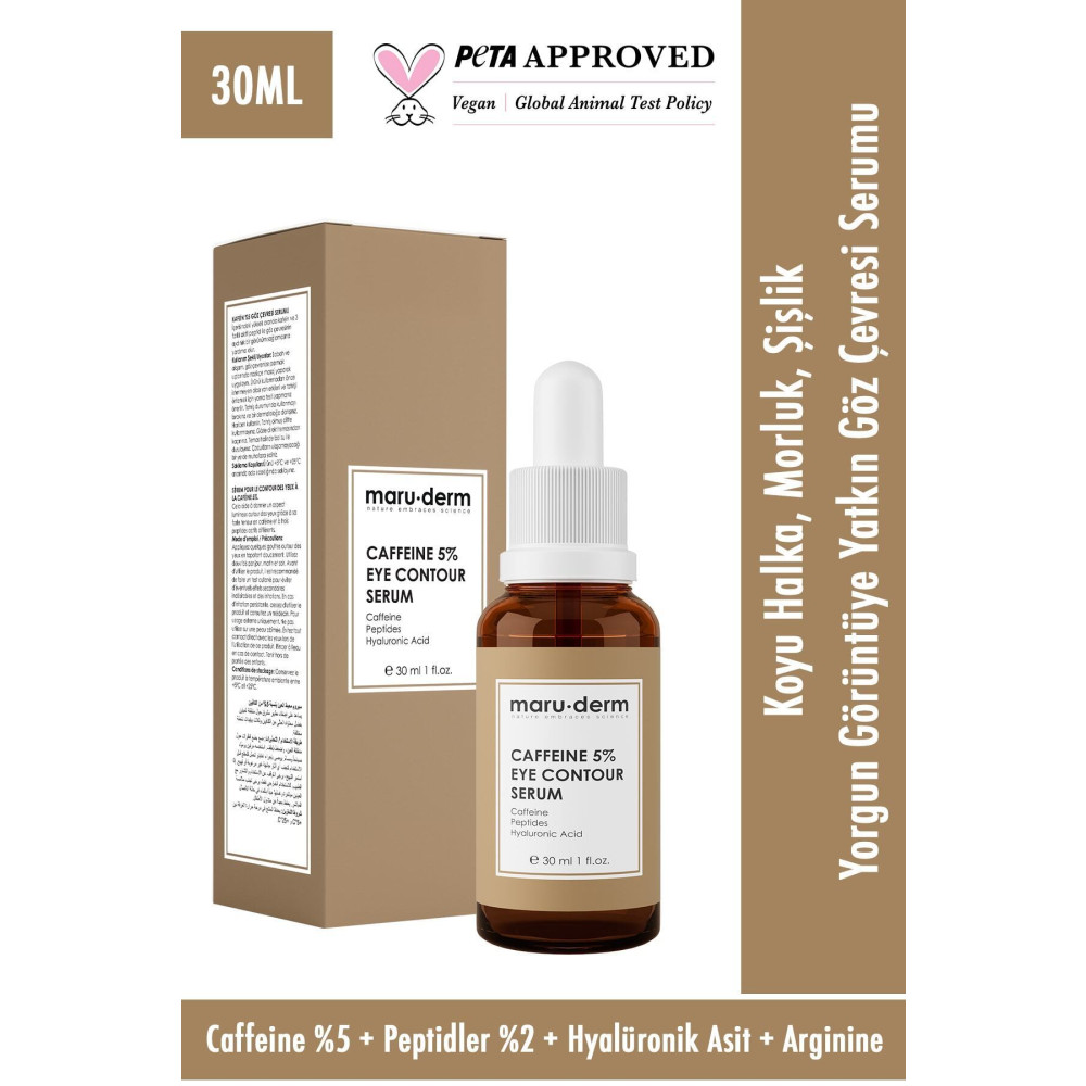 Maru.Derm Maruderm Caffeine %5 + Peptides + Hyalüronik Asit Göz Çevresi Serumu 30 ml Göz Kremi Fiyatı