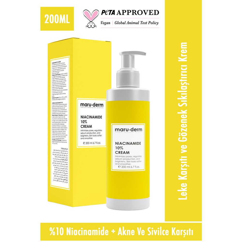 Maru.Derm Maruderm Niacinamide %10 Leke Karşıtı Ve Gözenek Sıkılaştırıcı Krem 200 ml Cilt ve Yüz Bakımı Fiyatı