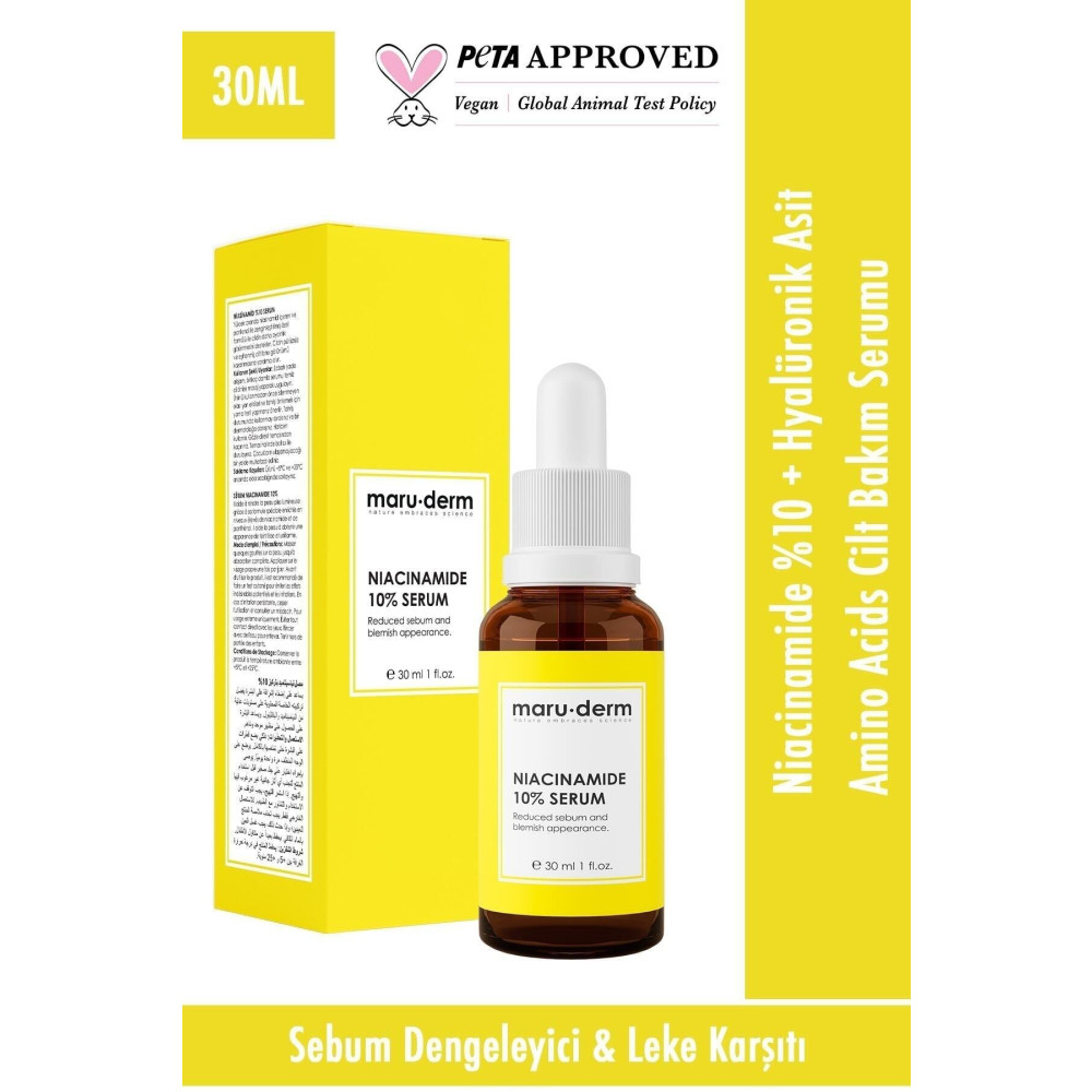 Maru.Derm Niacinamide %10 + Hyalüronik Asit + Panthenol Cilt Bakım Serumu 30 Ml Cilt ve Yüz Bakımı Fiyatı