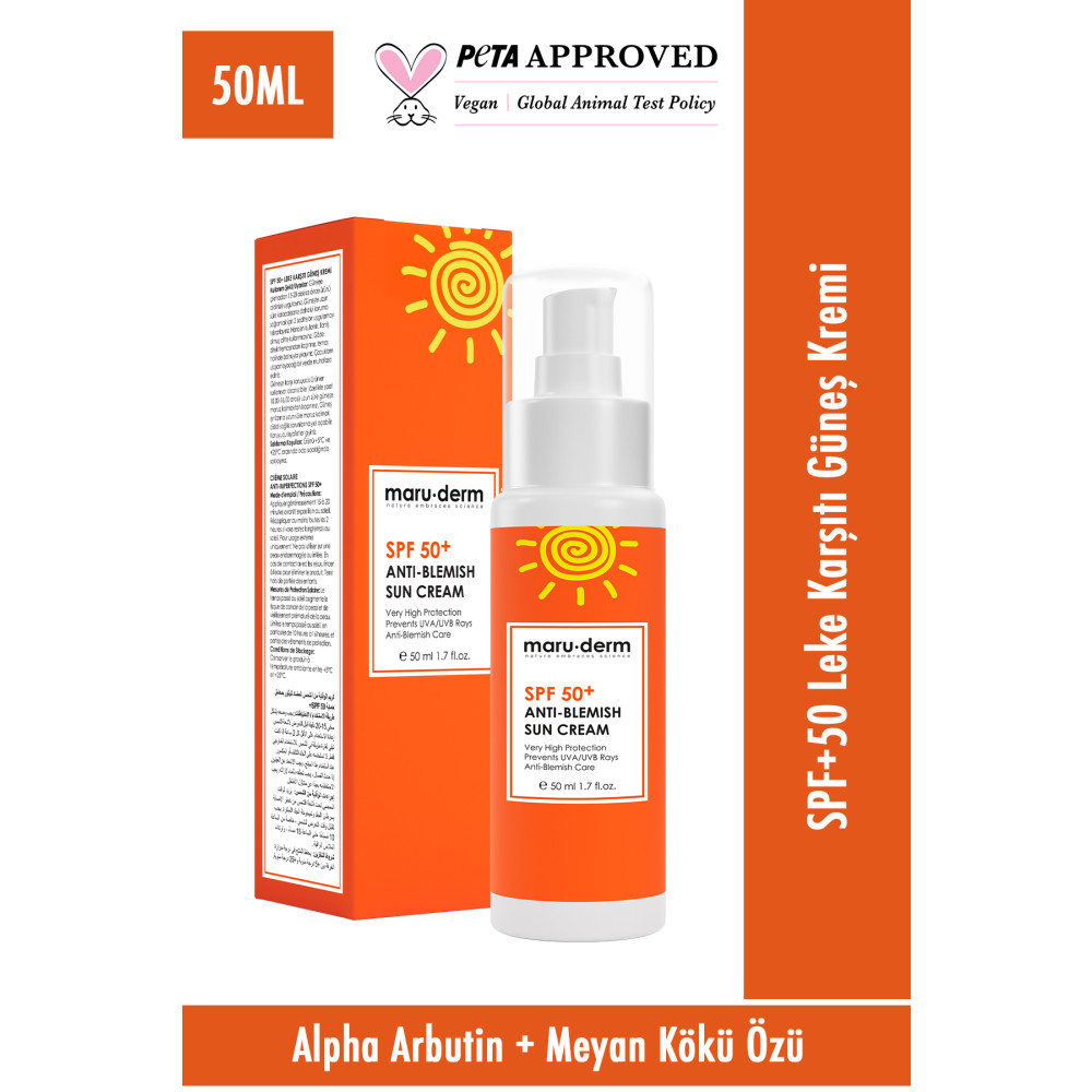 Maru.Derm Spf+ 50 Leke Karşıtı Güneş Kremi 50 ml Güneş Kremleri ve Losyonları Fiyatı