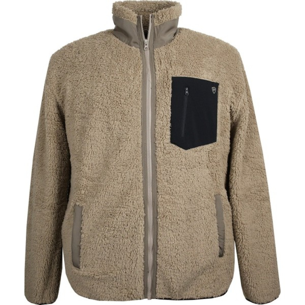 Maruf Shop Erkek Büyük Beden Dik Yakalı Pelüş Sweat Bej Erkek Sweatshirt Fiyatı