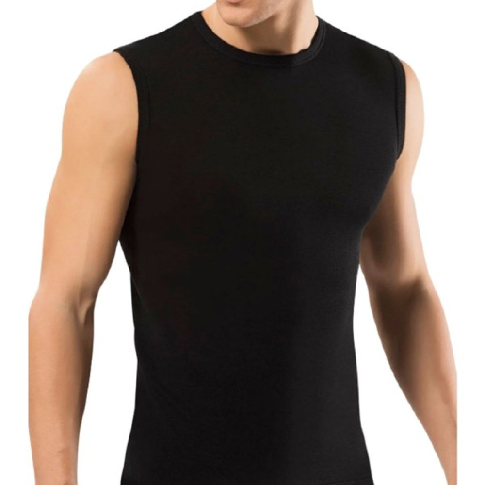 Maruf Shop Erkek Sıfır Kol Bisiklet Yaka Slimfit Likralı Düz Tişört Siyah Erkek T-shirt Fiyatı