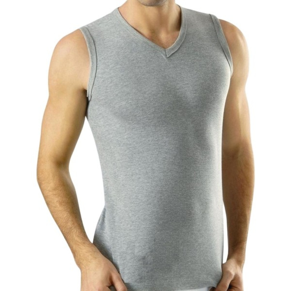 Maruf Shop Erkek Sıfır Kol V Yaka Slimfit Likralı Düz Tişört Gri Erkek T-shirt Fiyatı