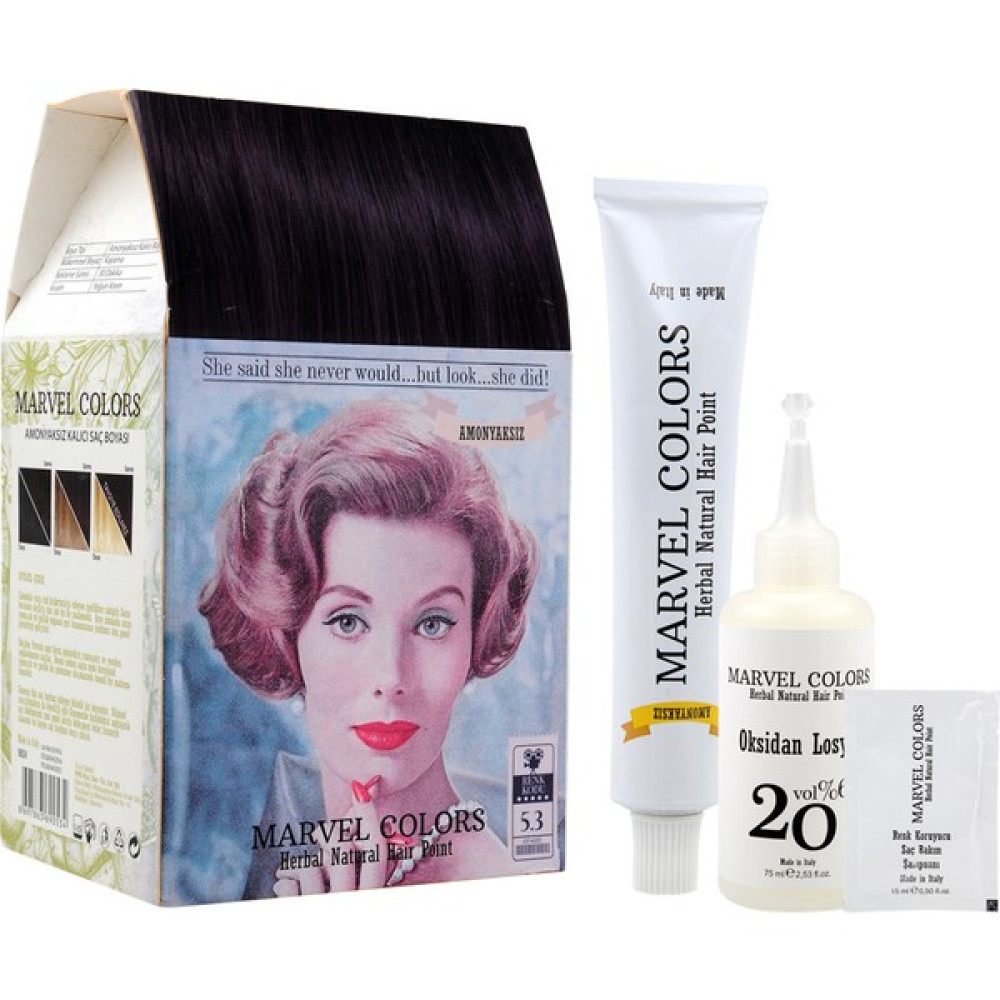 Marvel Colors Herbal Naturel Hair Saç Boyası 5.3 Açık Kestane Dore Saç Boyası Fiyatı