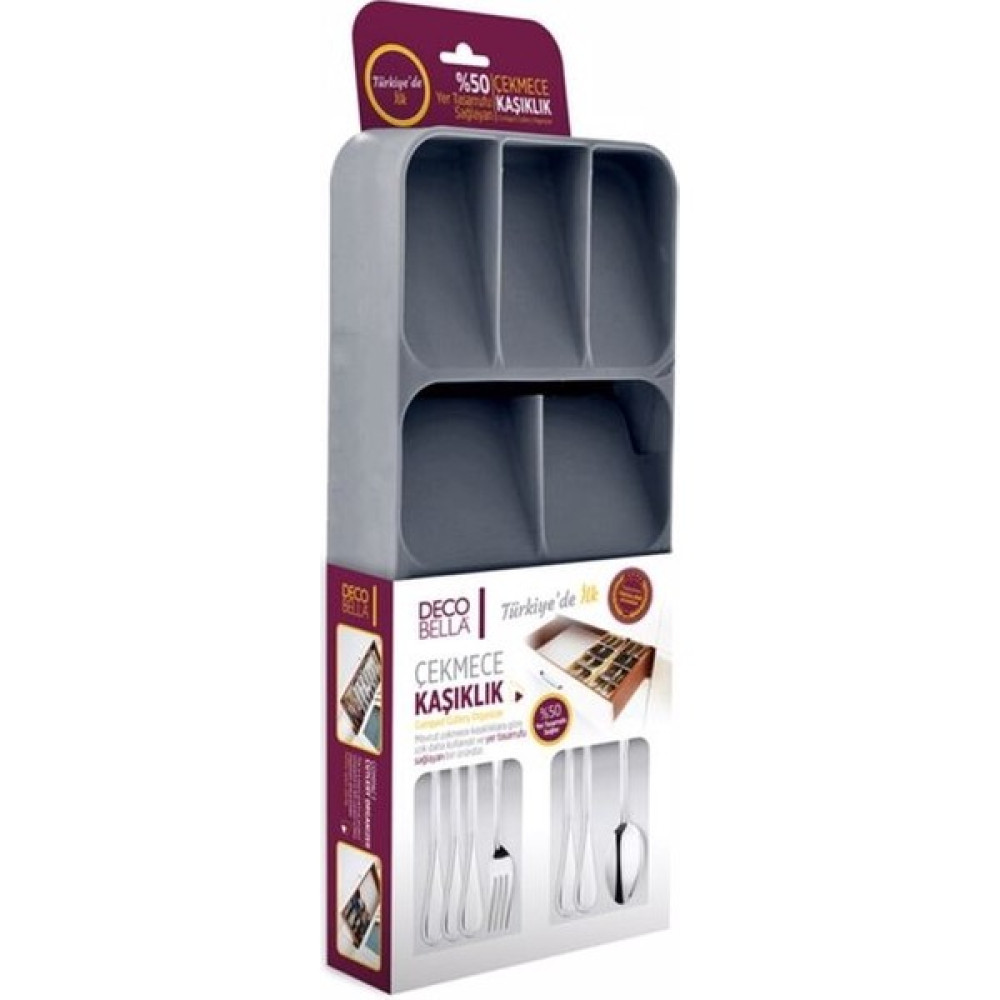 Marvella Comfortline Çekmece İçi Kaşıklık 9 Bölmeli Kaşıklık Çekmece Düzenleyici - renk - Gri Pratik Mutfak Gereçleri Fiyatı